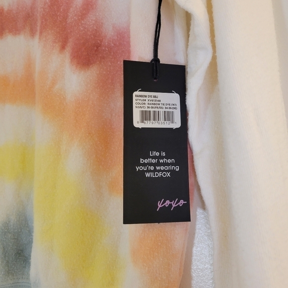 Wildfox Rainbow Tie Dye Oversized Sweatshirt - Picture 9 of 13